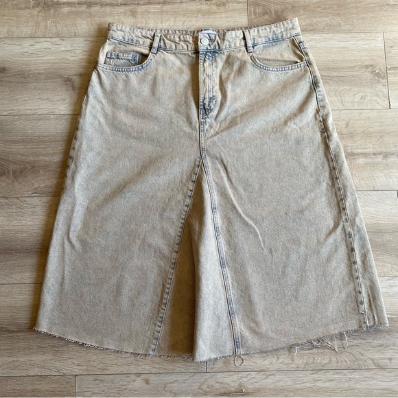 Zara overdyed denim midi skirt XXL - Picture 4 of 16